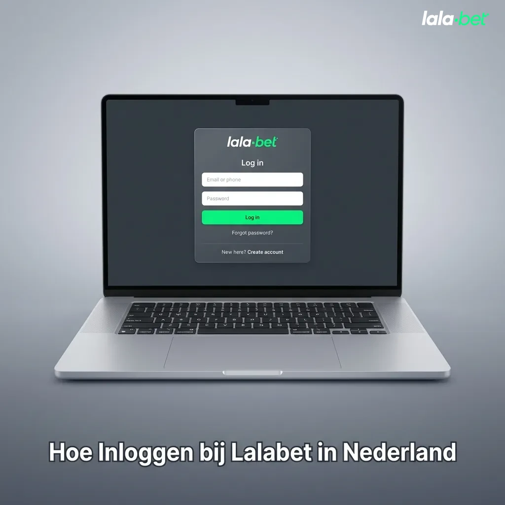 Lalabet login scherm met invoervelden voor gebruikersnaam en wachtwoord op Nederlandse website
