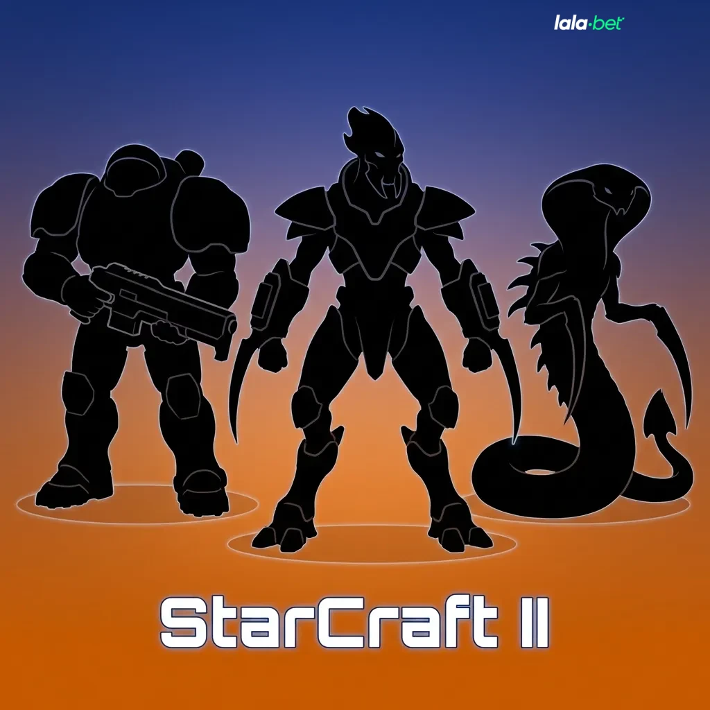 StarCraft II esports match screenshot with Terran, Zerg, Protoss units and betting markets highlighted on the side