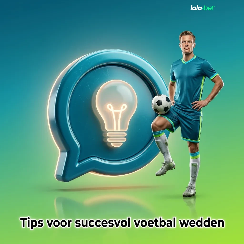 Illustratie van voetbalweddenschappen met statistieken, grafieken en icoontjes voor vorm, blessures en budgetbeheer
