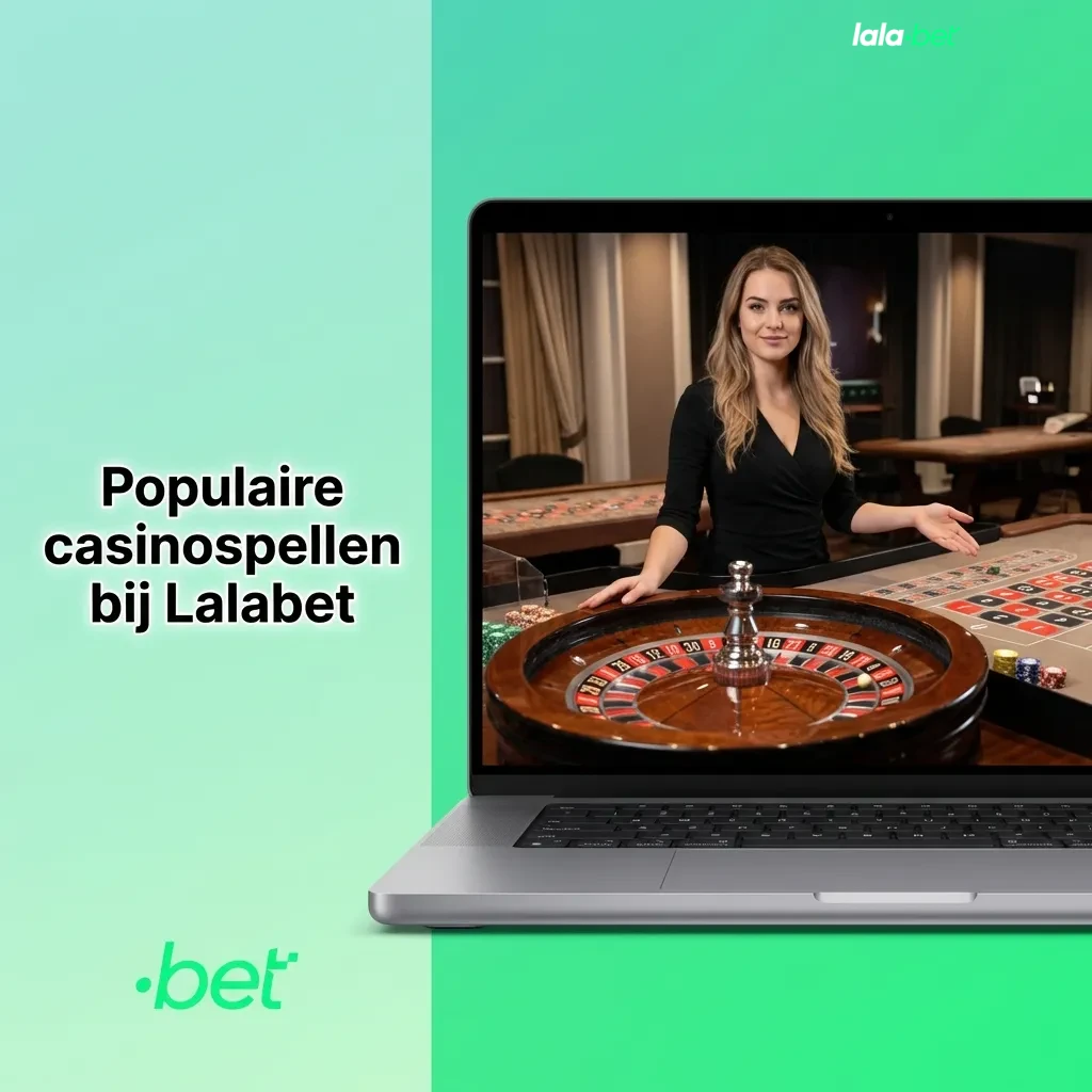 Collage van Lalabet casinospellen, met populaire slots en live tafelspellen voor Nederlandse spelers