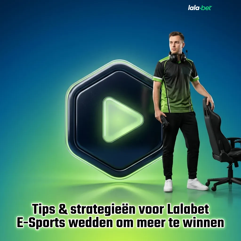 Grafiekachtig scherm met esports-wedden tips bij Lalabet: bankrollbeheer, research, odds vergelijken en live wedden.