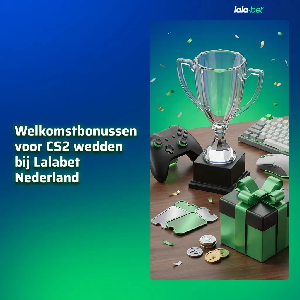 Promobanner Lalabet Nederland met CS2-wedden welkomstbonussen: 100% tot €500, 100 Free Spins en sport freebet tot €50