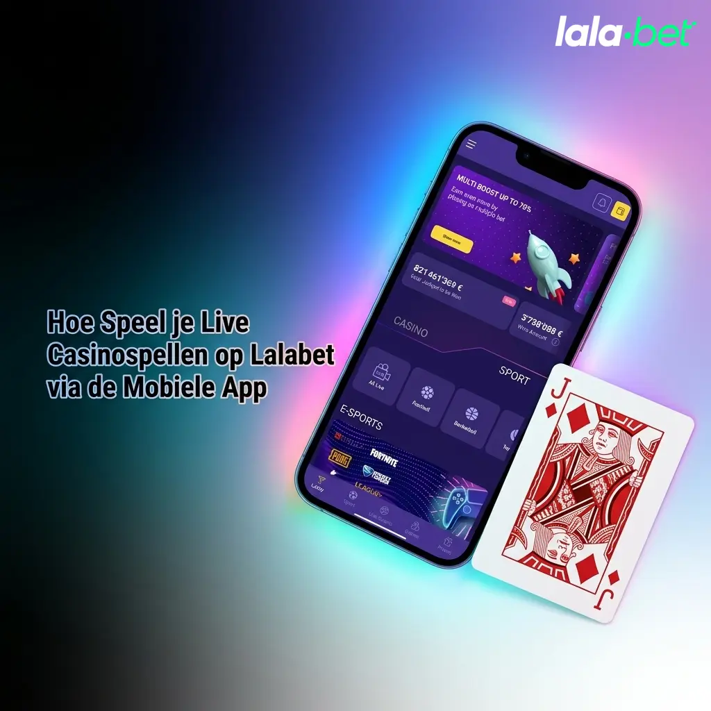 Lalabet mobiele app met live casinospellen op iOS en Android via browser of download