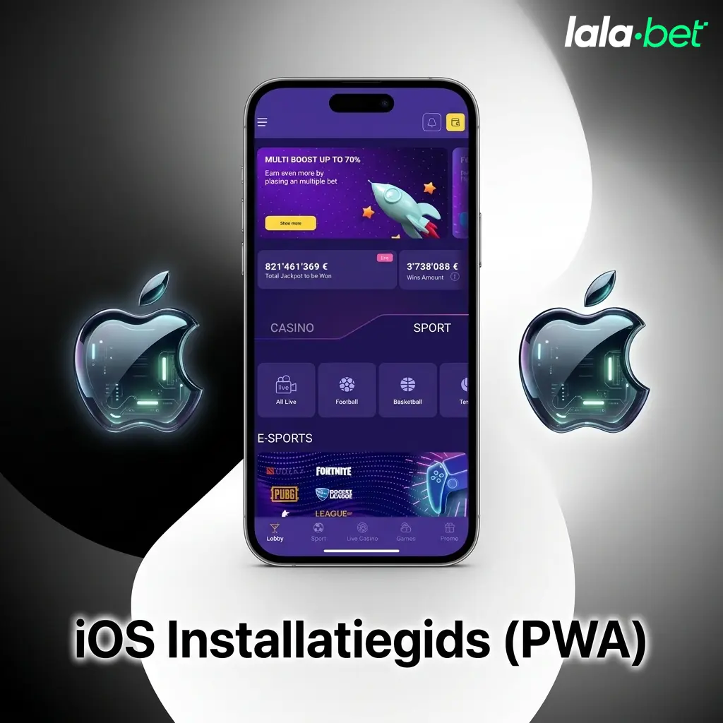 Lalabet PWA installatie op iPhone via Safari beginscherm iOS stapsgewijze handleiding esports weddenschappen