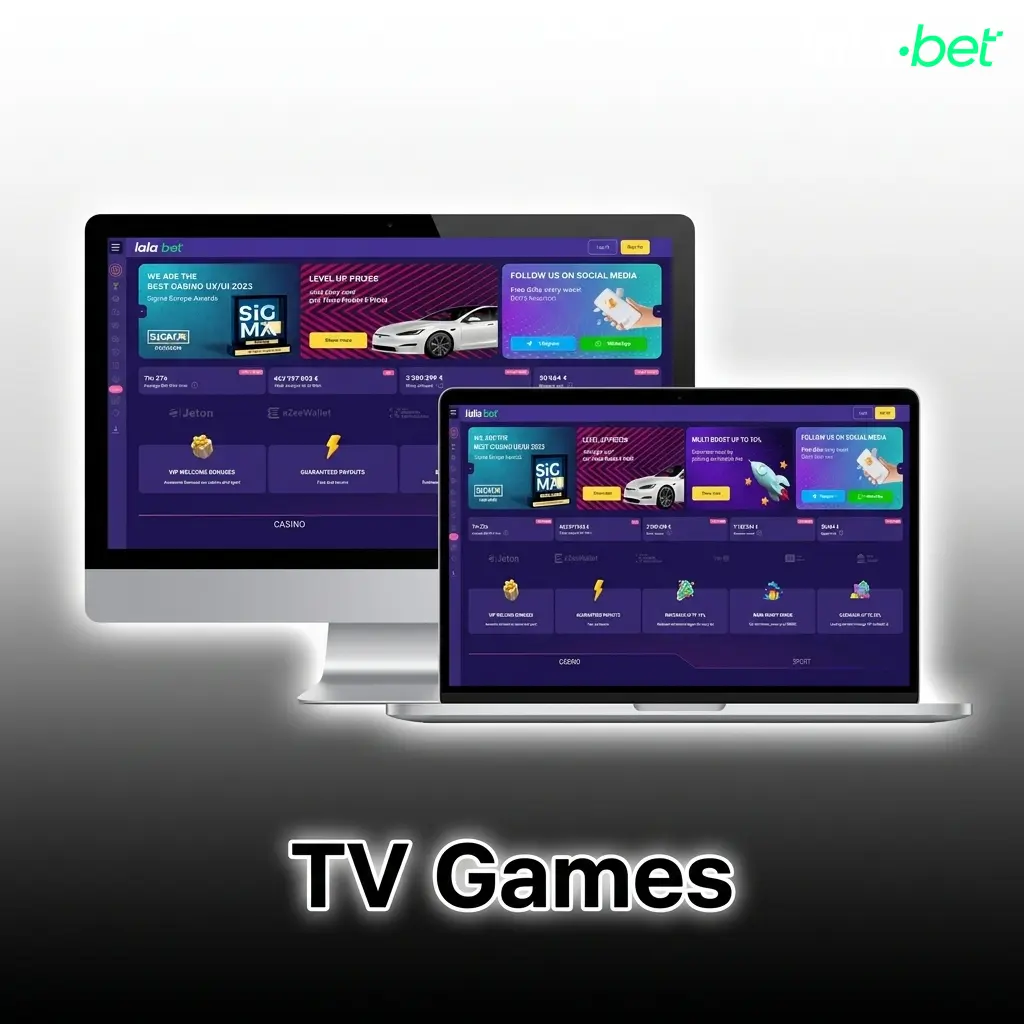 TV Games sectie op Lalabet Nederland met live presentatoren, lottoshows, wheel games en interactieve videopoker
